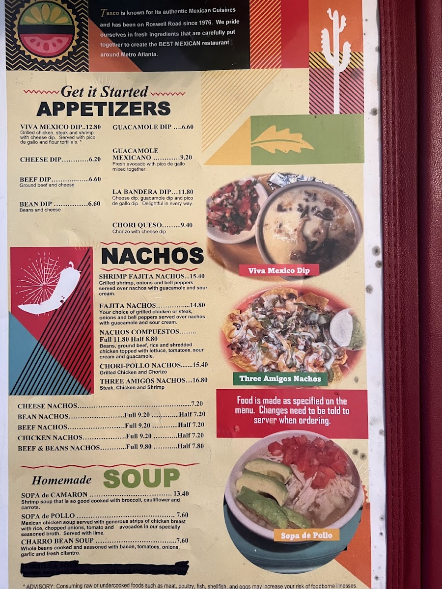 Taxco Restaurante Mexicano Menu - Image 2